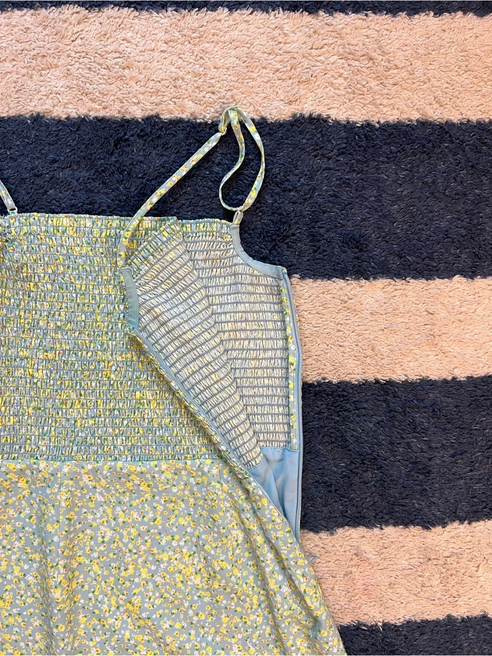 French Connection Women's Stacie Daisy Verona Mini Dress Green Blue Size 2